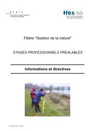 filiere « gestion de la nature - Haute école du paysage, d'ingénierie ...