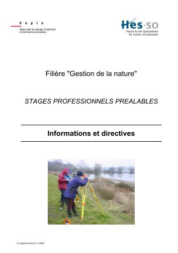 filiere « gestion de la nature - Haute école du paysage, d'ingénierie ...