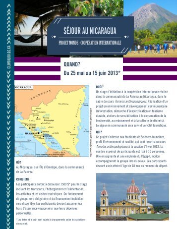 Stage de coopération au Nicaragua - Cégep Limoilou