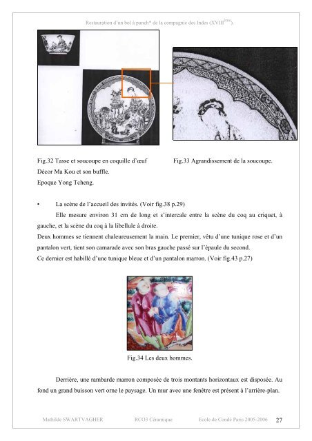 etude et restauration d'un bol a punch du - Au Coup d'Eclat