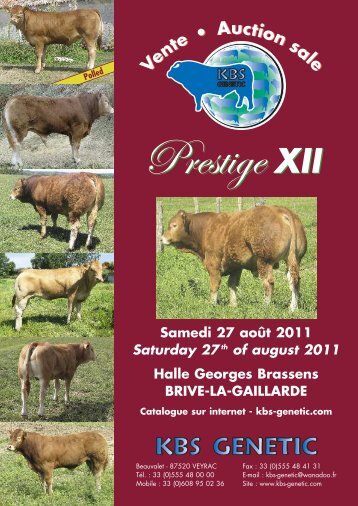 kbs-genetic.com Vente Auction sale Vente ... - kbs genetic italia