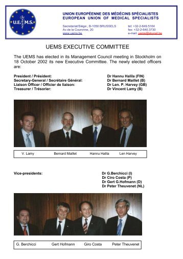 UEMS EXECUTIVE COMMITTEE