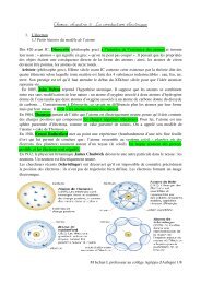 Chimie, chapitre 5 : La conduction électrique - La Charente-Maritime