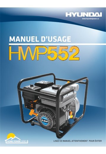 Manuel HWP552 - Hyundai Power Equipment