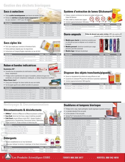 FOURNITURES DE LABORATOIRE - ESBE