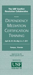 Dependency Mediation - USF Conflict Resolution Collaborative ...