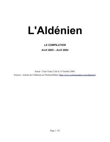 L'Aldénien - Free