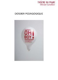 Dossier pédagogique Oh Boy - Espace des Arts