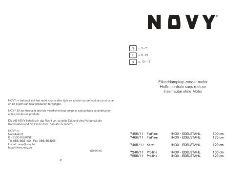 Gebruikshandleiding - Novy