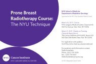 Prone Breast Radiotherapy Course: The NYU Technique