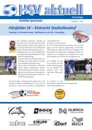 Hünfelder SV – Eintracht Stadtallendorf
