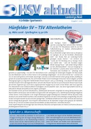 Hünfelder SV – TSV Altenlotheim