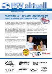Hünfelder SV – SV-Eintr. Stadtallendorf