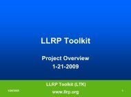 LLRP Toolkit - IEEE RFID 2009