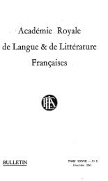 Surlimbes. - Académie royale de langue et de littérature françaises ...