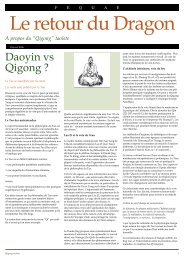 Le retour du Dragon - Fédération des Enseignants de Qi Gong, Art ...