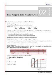 Chapitre 2. Suivi temporel d une transformation chimique