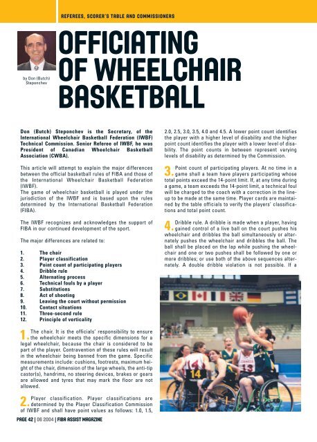 OFFICIATING OF WHEELCHAIR BASKETBALL - Fiba