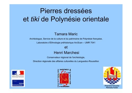 Marchesi Tiki et pierres dressées \(01-2013\) - Service de la culture ...