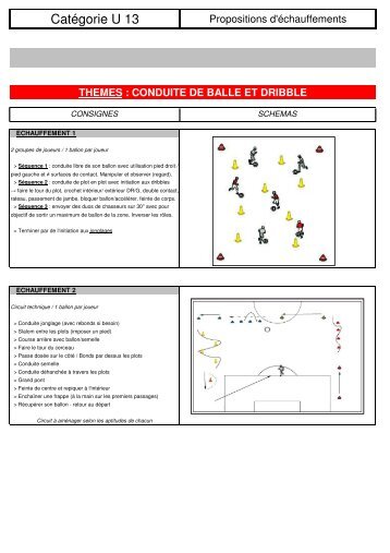 U 13 - CONDUITE ET DRIBBLE - Coach-soccer.fr