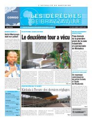 Les Dépêches de Brazzaville Lundi 6 Août 2012