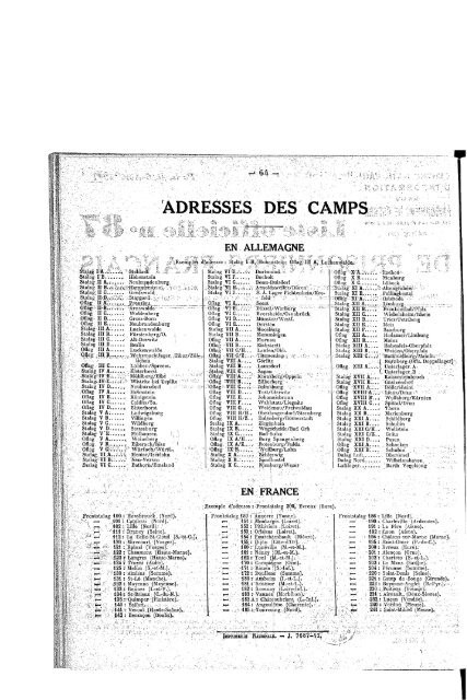 liste 88 - Se Souvenir des PG et STALAGS de la seconde guerre ...