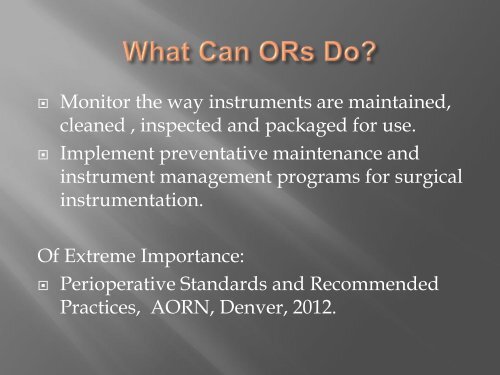 INSTRUMENT READINESS