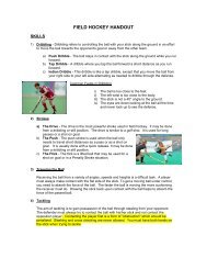 FIELD HOCKEY HANDOUT