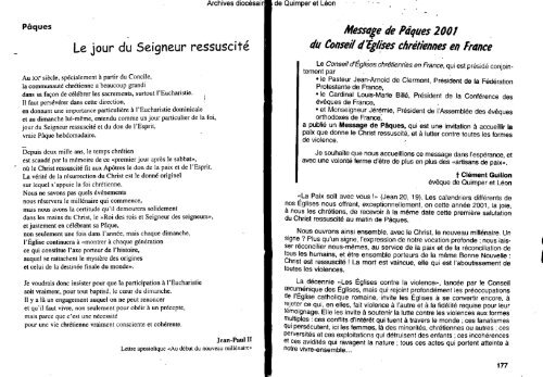 L'ÉGLISE FINISTÈRE - Diocèse de Quimper et du Léon