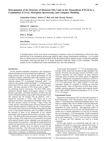 Determination of the Structure of Distorted TiO6 Units in the ... - Sweet