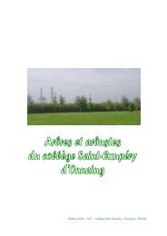 Présentation des arbres et arbustes du collège Saint Exupéry d ...