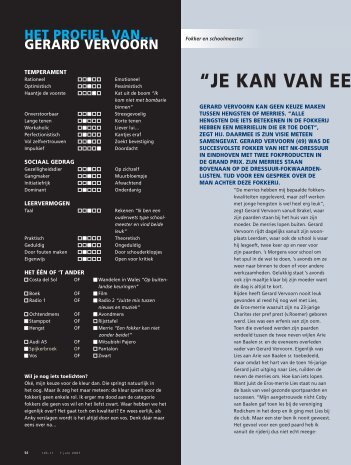 Het profiel van Gerard Vervoorn - Mijn KWPN