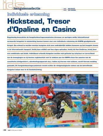 Hickstead, Tresor d'Opaline en Casino