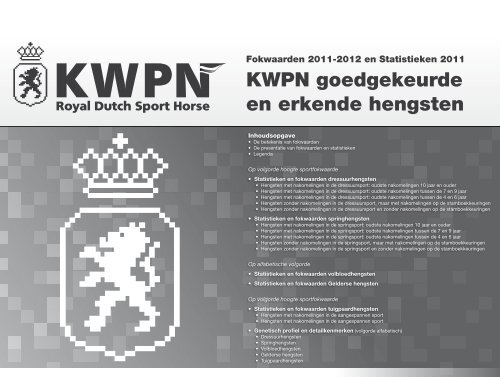 KWPN goedgekeurde en erkende hengsten