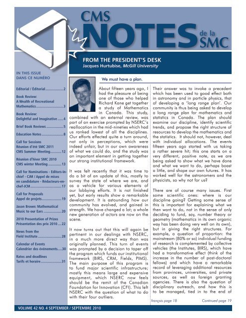 Sep Canadian Mathematical Society