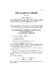 THE ACADEMY CORNER - Canadian Mathematical Society