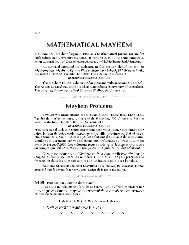 MATHEMATICAL MAYHEM - Canadian Mathematical Society