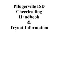 Cheerleading Handbook - Pflugerville Independent School District