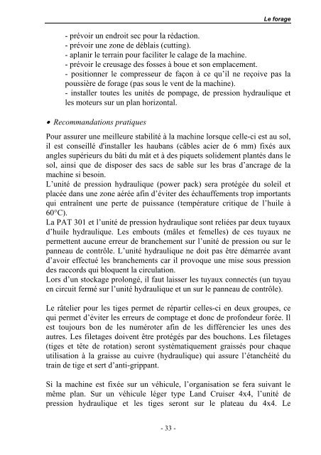 Drilling (Le Forage) ACF France - Programme Solidarité Eau