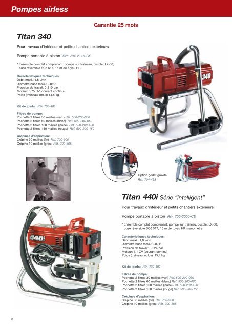 Pompes airless Titan 340 - Euromat