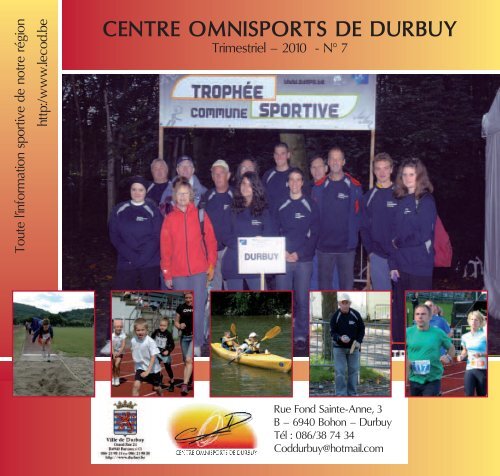 Gazette Octobre 2010 - Site officiel du Centre Omnisports de Durbuy