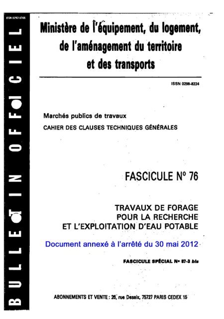 Fascicule 76 (PDF - 2131 Ko) - Ministère du Développement durable