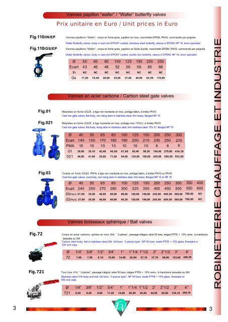 Télécharger le tarif