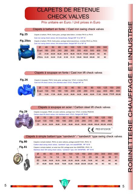 Télécharger le tarif