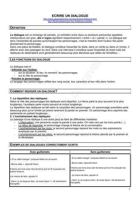 Ecrire Un Dialogue Ash76