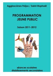 PROGRAMMATION JEUNE PUBLIC - Aggloscènes