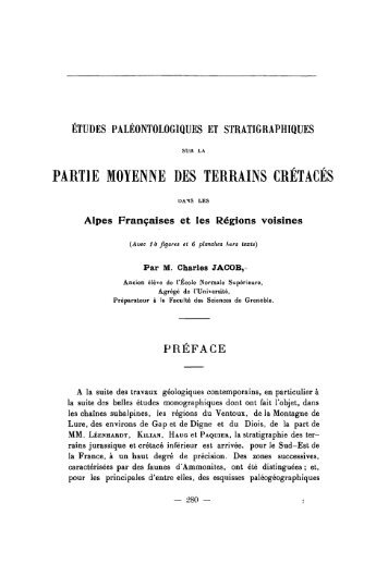 partie moyenne des terrains crétacés - Revue de géologie alpine