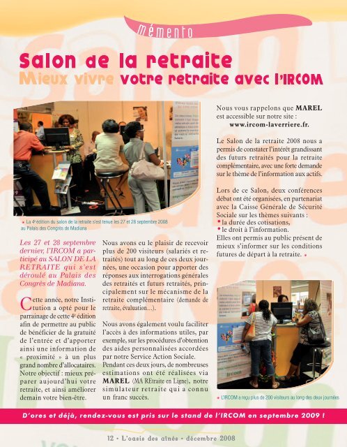 Télécharger la dernière brochure de L'oasis des aînés n°5 (PDF - 4 ...