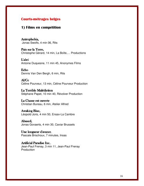 dossier de presse - Brussels International Fantastic Film Festival 2013