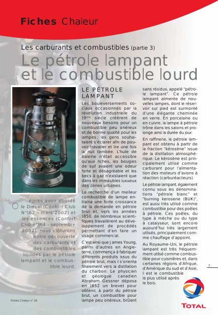 partie 3): le pétrole lampant et le combustible lourd - Total Belgium